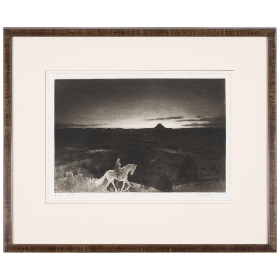 Gene Kloss (1903-1996); Three Scenic Etchings with Horses; - 5