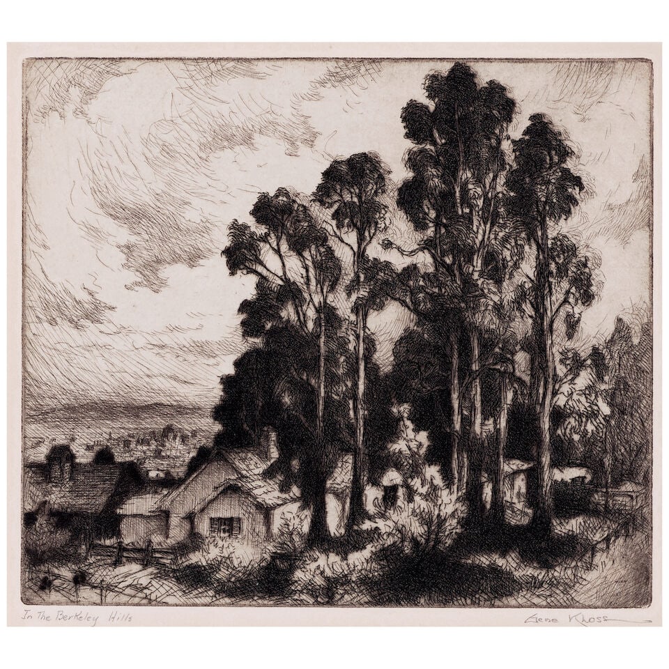 Gene Kloss (1903-1996); In the Berkeley Hills; Mount Wilson Narrow Gauge Trestle; (1 of 2)