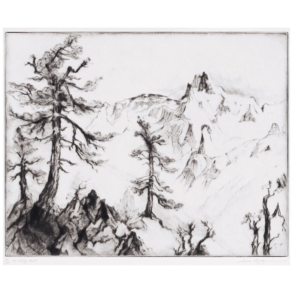 Gene Kloss (1903-1996); Five Mountain View Etchings; - 3