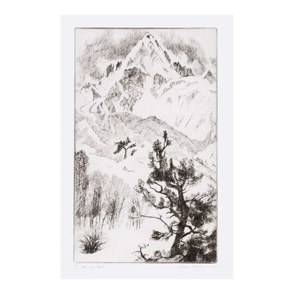 Gene Kloss (1903-1996); Five Mountain View Etchings; - 5