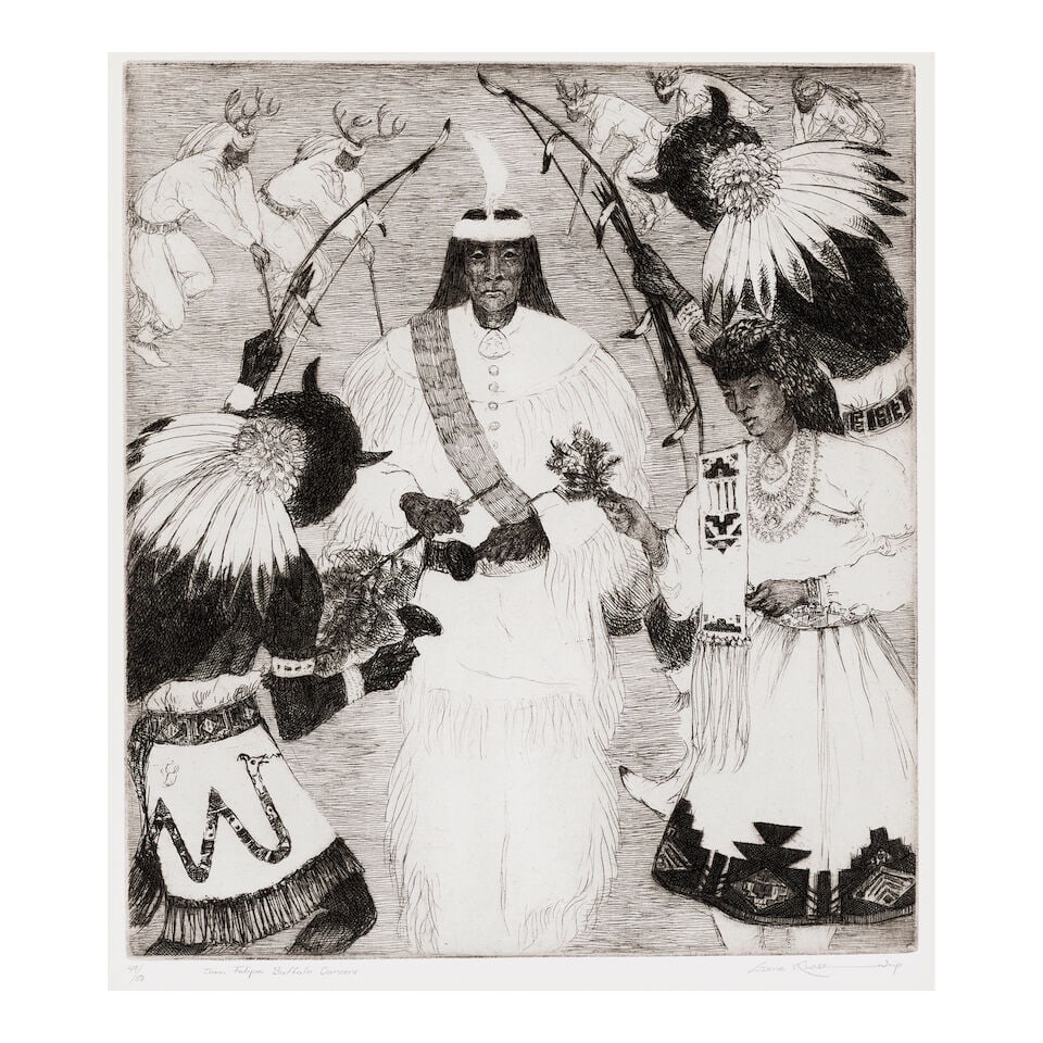 Gene Kloss (1903-1996); Four Etchings of Dancers; - 2