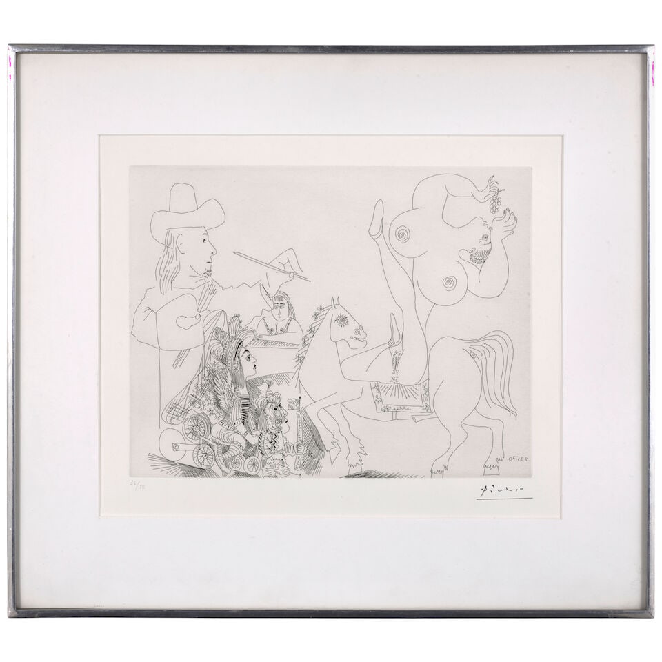 Pablo Picasso (1881-1973); Le Peintre au Cirque (The Painter at the Circus), from Série 156; - 2