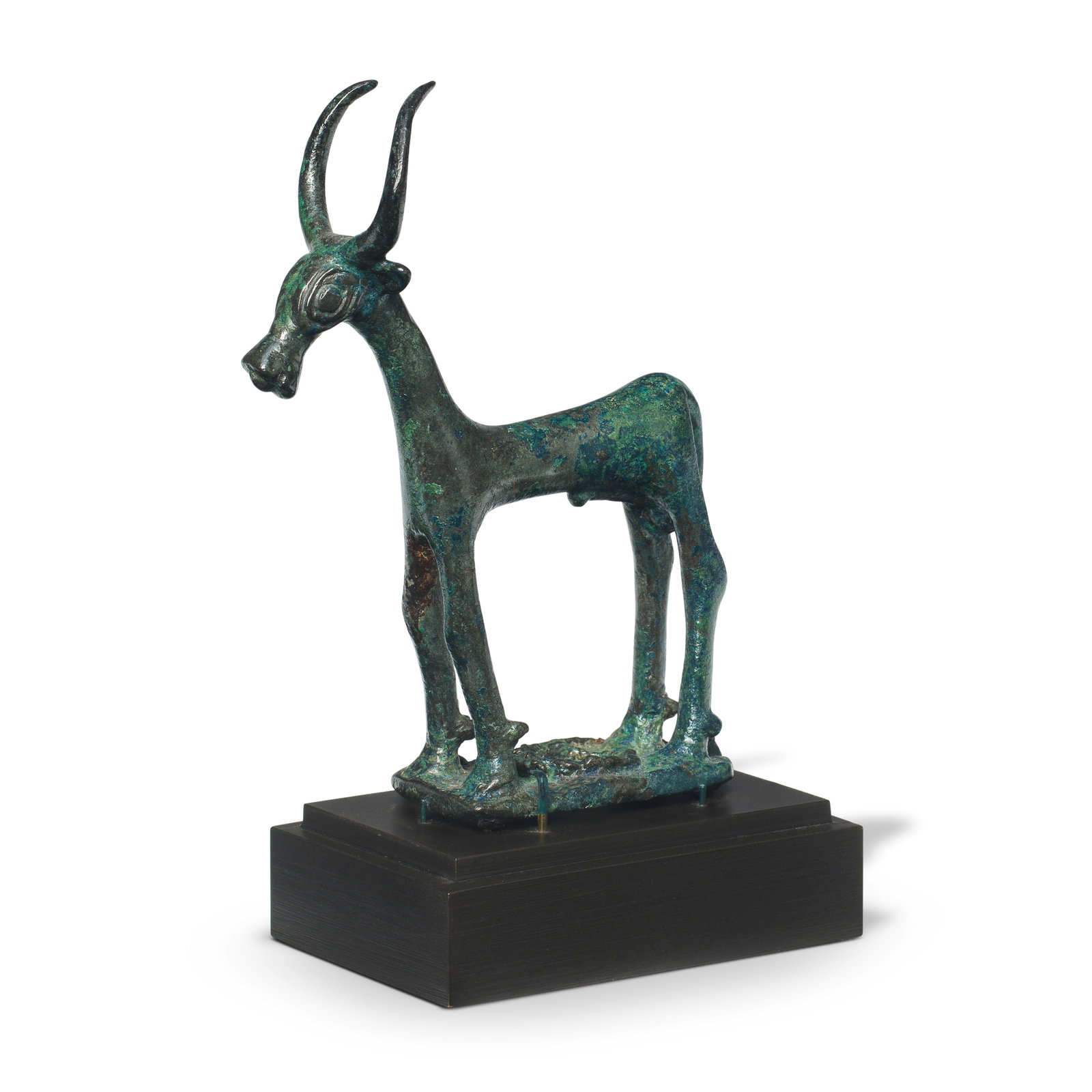 A Hittite or Hattian bronze bull: A Hittite or Hattian bronze bull Circa mid-3rd-2nd Millennium B.C. 10cm high Footnotes: Provenance: Theo Sarmas (1938-2018) collection, London, 1970s. Private collection, UK, 1980s. with Ariadne Galle