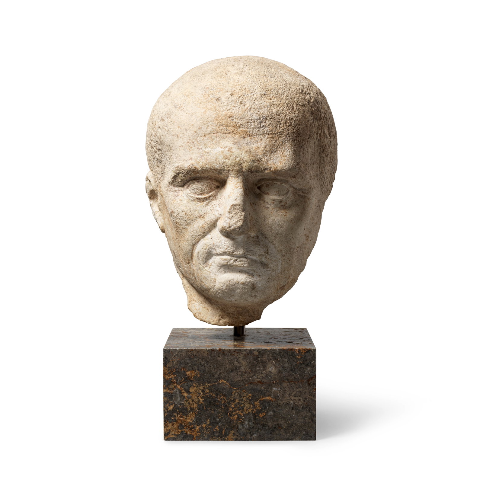 A Roman marble portrait head of a man: A Roman marble portrait head of a man Republican Period, circa 1st Century B.C. 27cm high Footnotes: Provenance: with Royal Athena-Galleries, New York (Art of the Ancient World, vol. IV, New York, 198