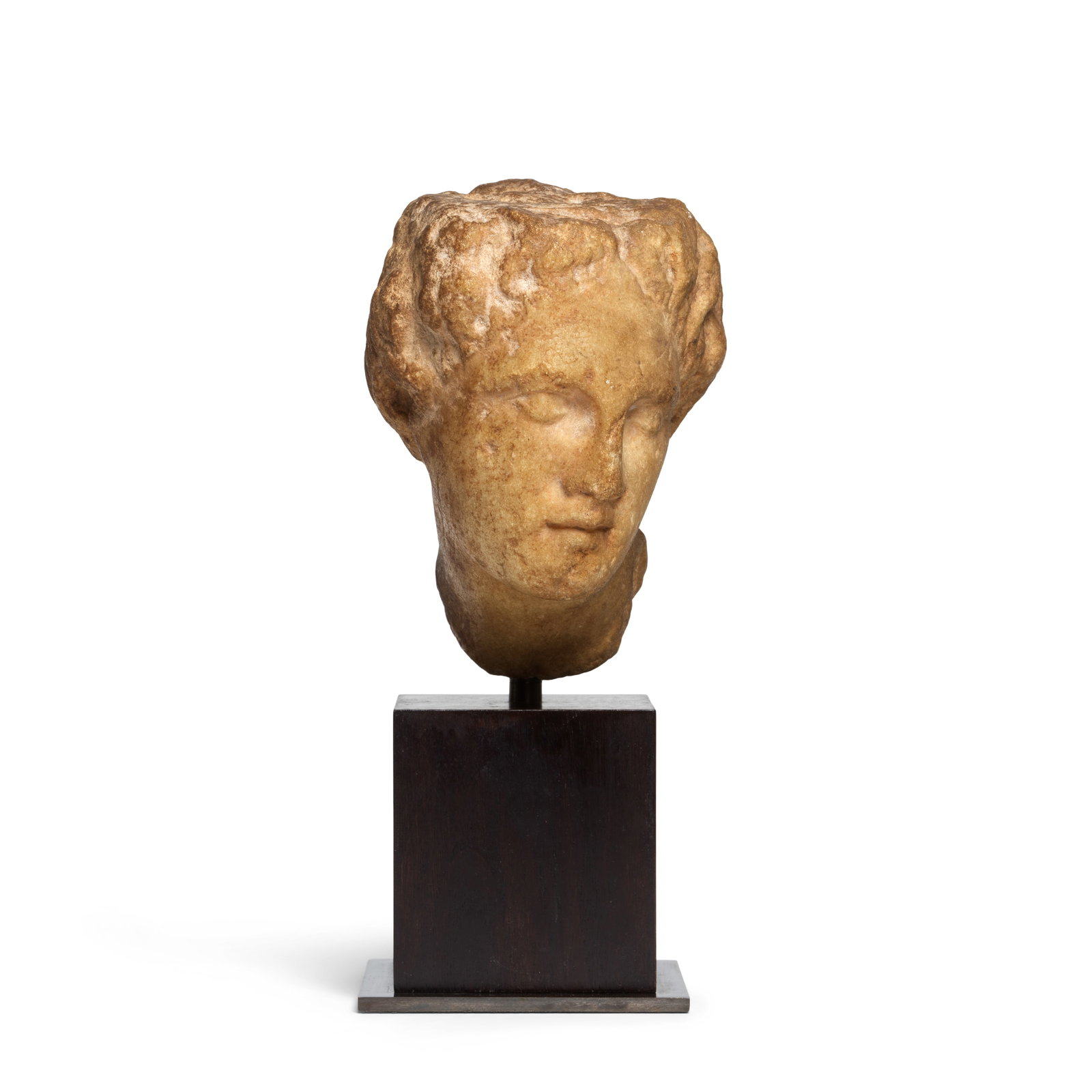 A Hellenistic marble head of Aphrodite: A Hellenistic marble head of Aphrodite Circa 3rd-1st Century B.C. 11.5cm high Footnotes: Provenance: Private collection, Paris, purchased in the 1970s. Anonymous sale; Thierry de Maigret, Paris, 15 Ju