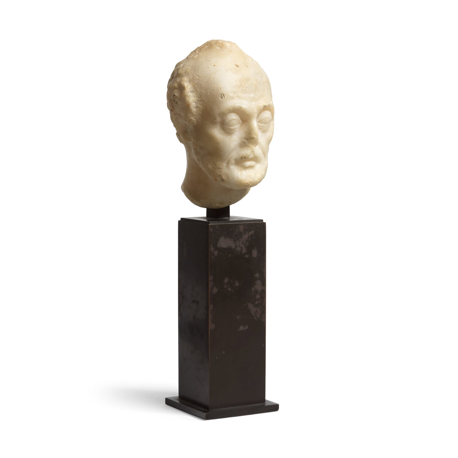 A Hellenistic marble head of a philosopher: A Hellenistic marble head of a philosopher Circa 2nd-1st Century B.C. 11cm high Footnotes: Provenance: Anonymous sale; Sotheby's, London, 1 December 1969, lot 152. with Folio Fine Art, Ltd, London, ac