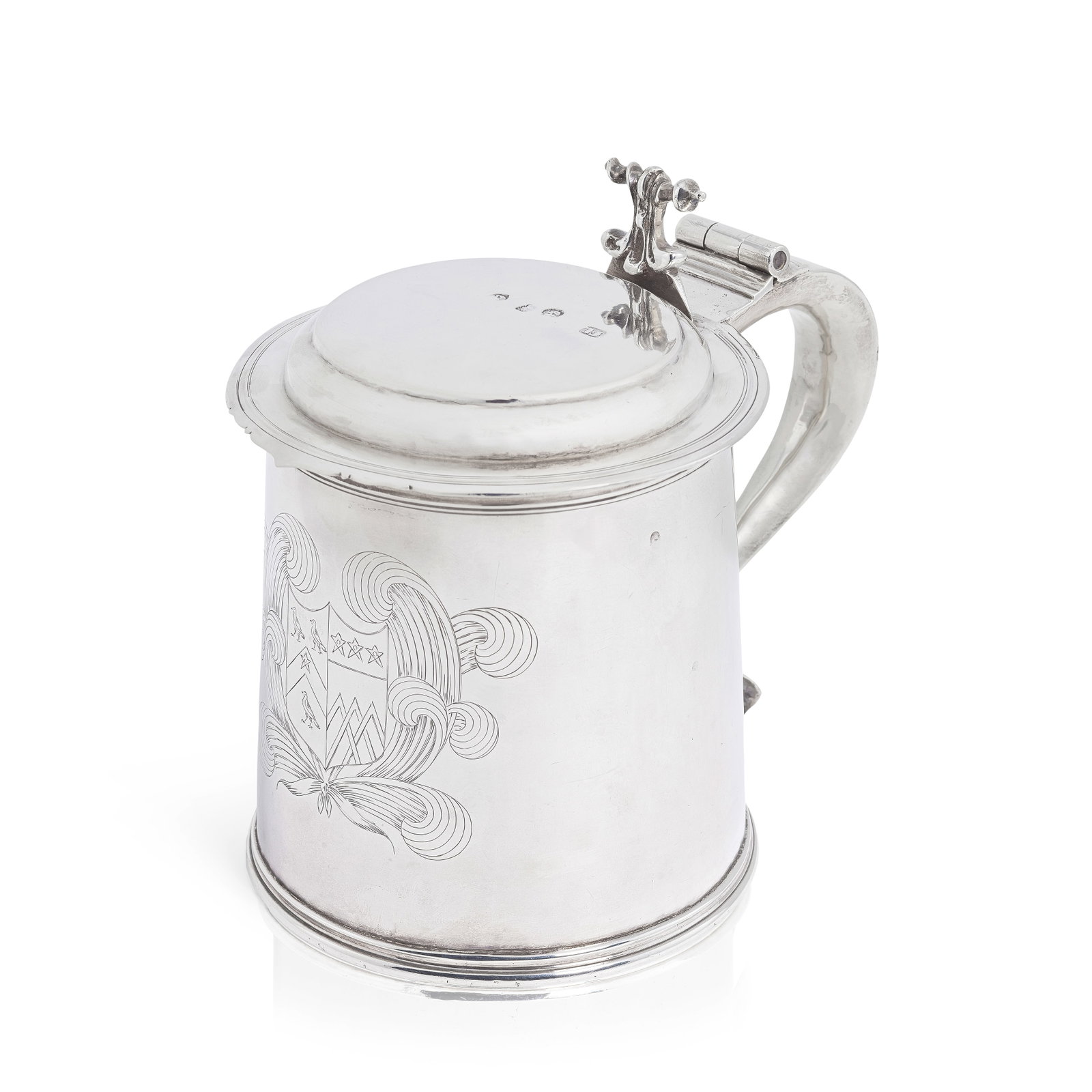 A Charles II silver tankard maker's mark TL, possibly Timothy Ley (Lee), London 1674 (1 of 1)