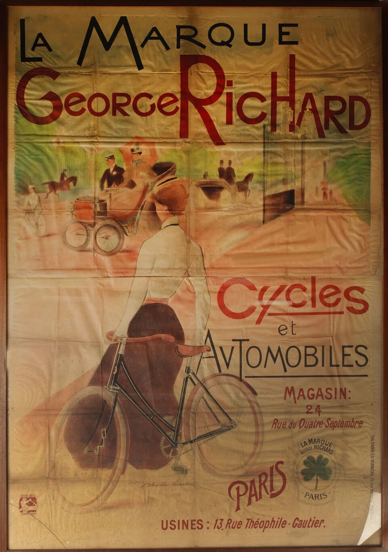 A Georges Richard Cycles & Automobiles advertising poster, (1 of 1)