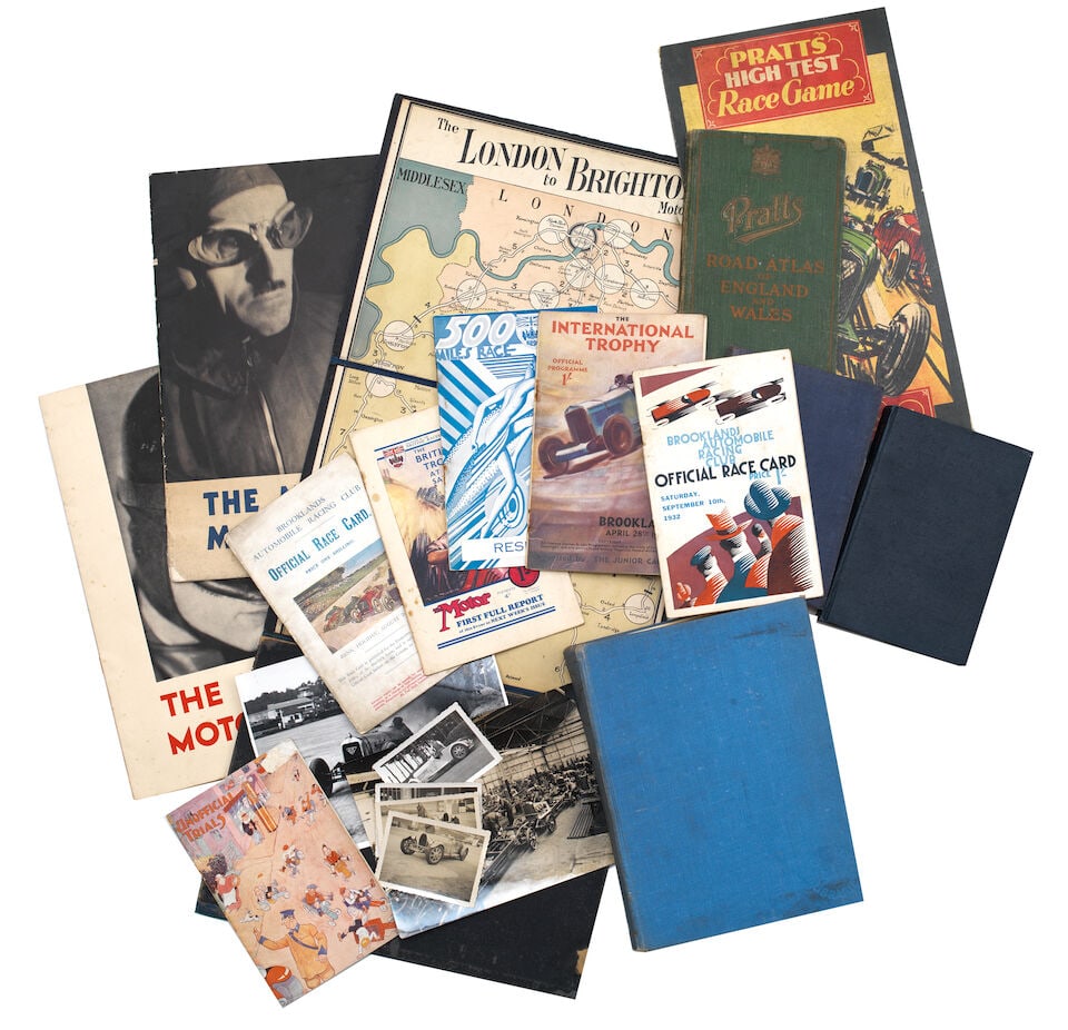 Five Pre-War Brooklands Official Race Cards and programmes, and other Brooklands ephemera, ((Q... (1 of 1)