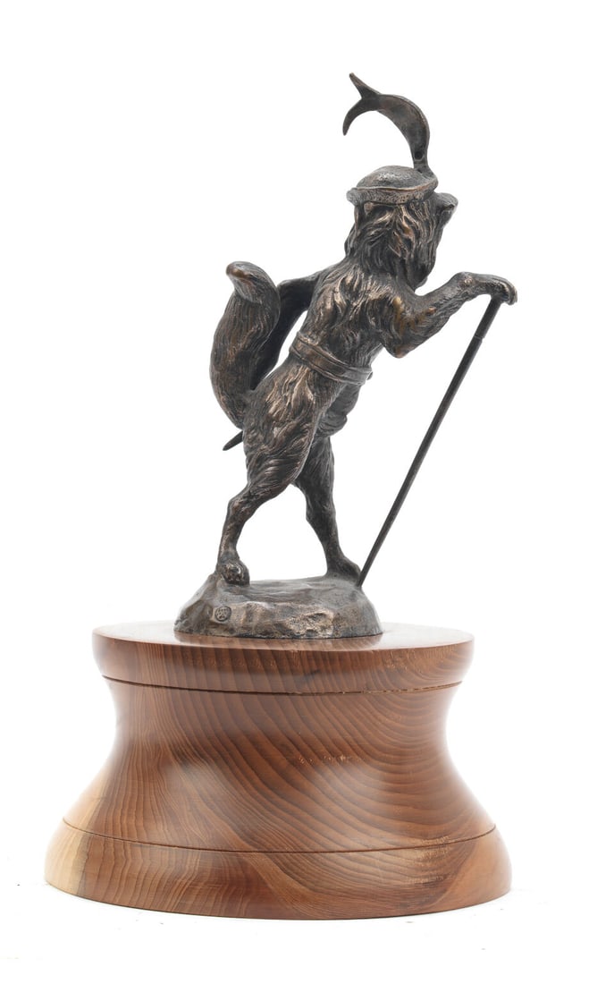 A rare 'Wolf Turned Shepherd' mascot, by Antoine Bofill, French, circa 1910, - 2