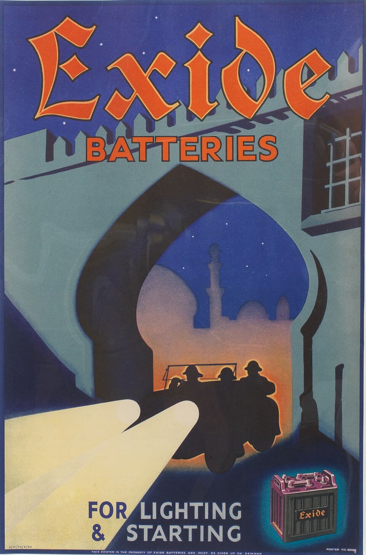 Three Exide Batteries advertising posters, 1930s, ((3)) - 2
