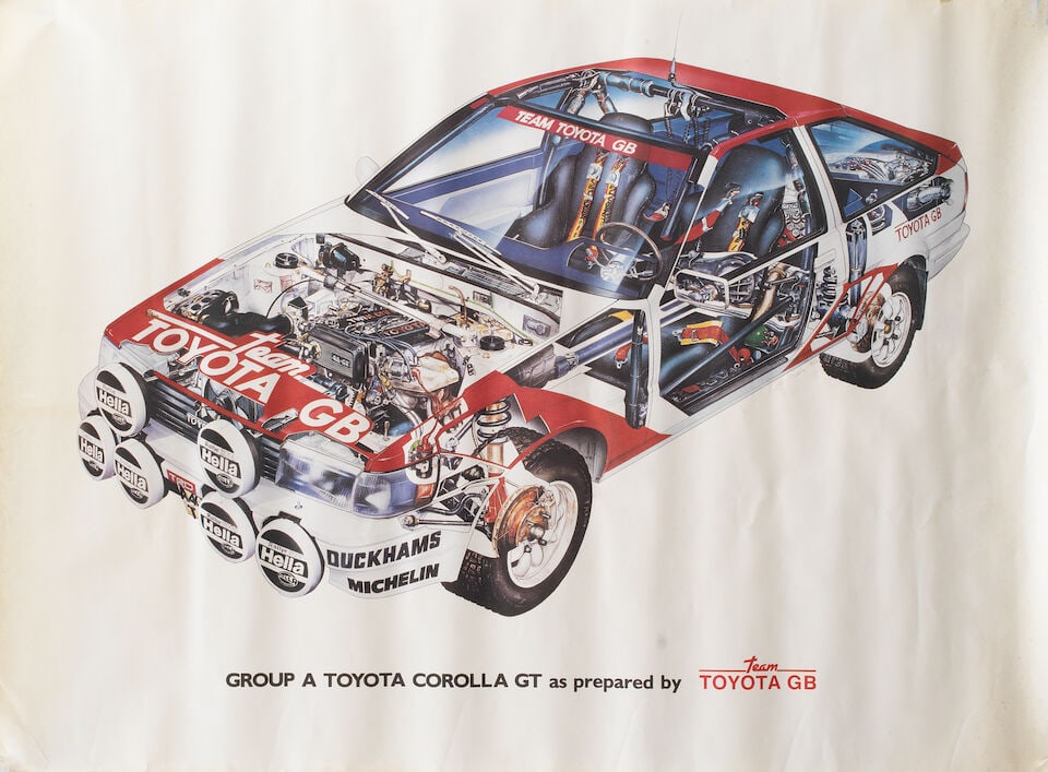 A 1967 24 Heures du Mans poster, and four British race posters, ((7)) - 2