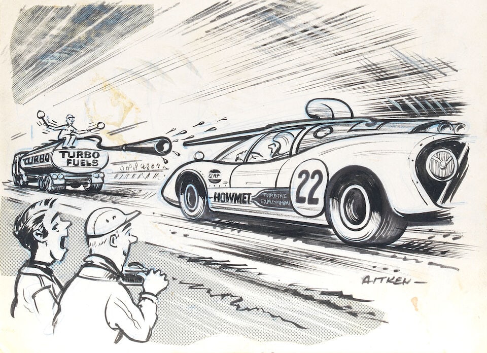 Four pen and ink motoring cartoons by Carson, circa 1960s, ((5)) - 5
