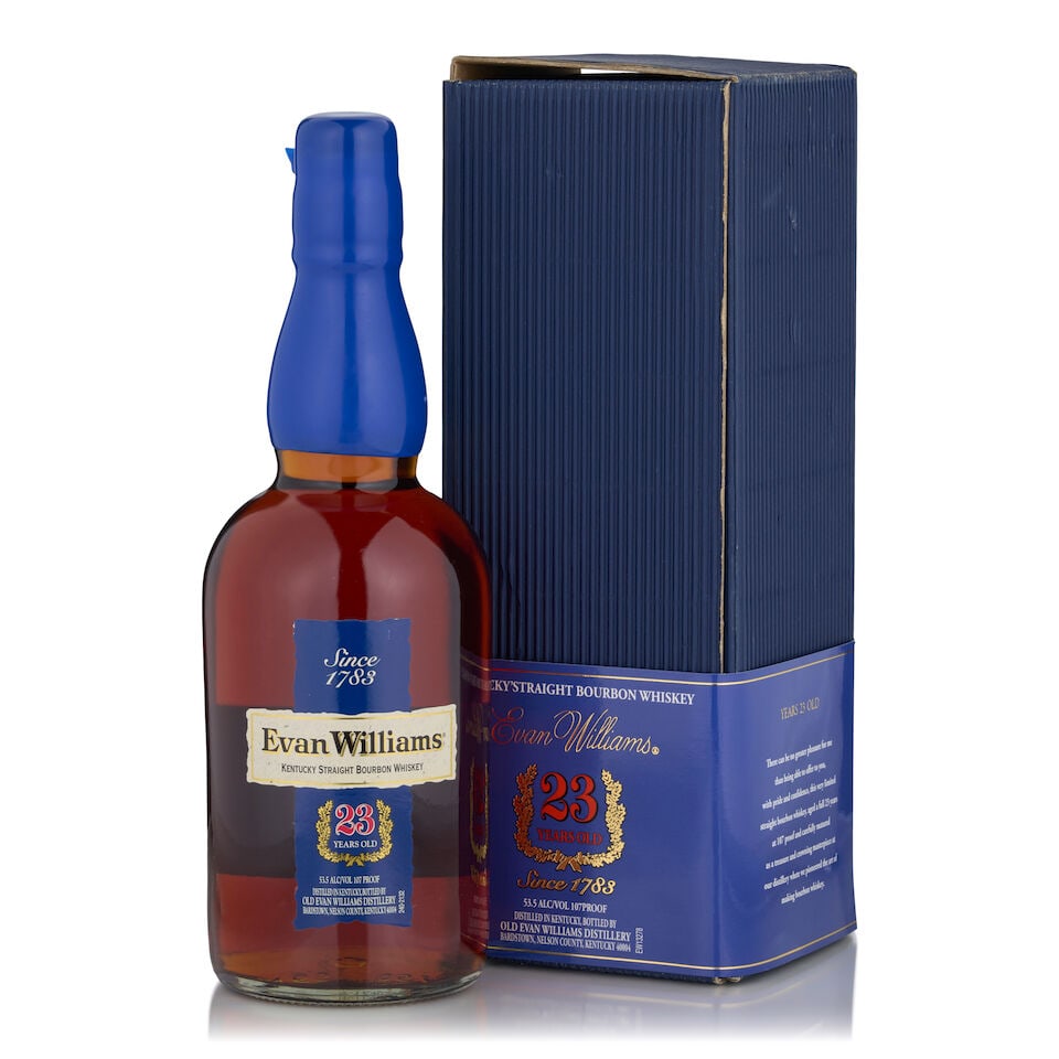 Evan Williams 23 Years Old (1 bottle, 750ml): Evan Williams 23 Years Old (1 bottle, 750ml) Region: Kentucky Packaging: original carton Alcohol content: 53.5% Notes: official bottling, bottled for the Japanese market Footnotes: United States,