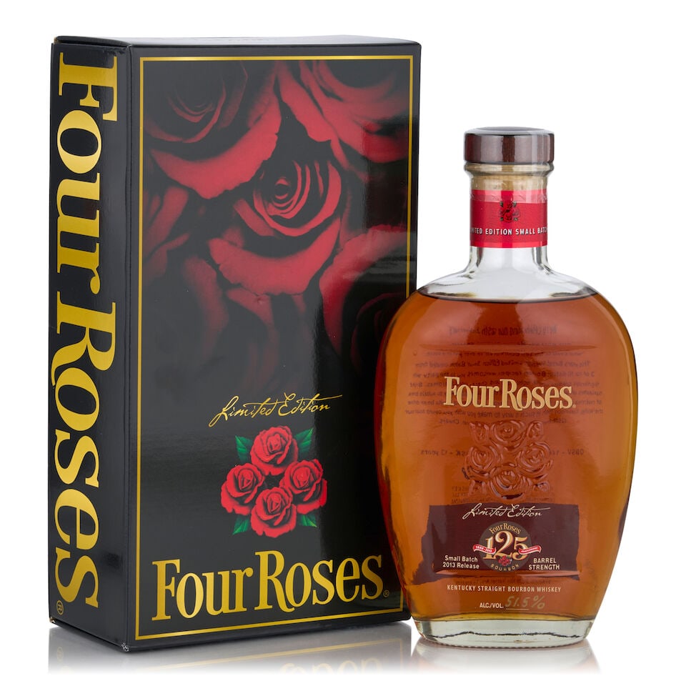 Four Roses Limited Edition Small Batch 125th Anniversary, 2013 (1 bottle, 700ml): Four Roses Limited Edition Small Batch 125th Anniversary, 2013 (1 bottle, 700ml) Region: Kentucky Packaging: original carton Alcohol content: 51.5% Notes: official bottling, bottle no. 12103 of