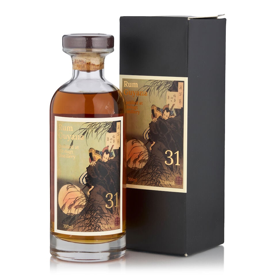 Uitvlugt 100 Aspects of the Moon 31 Years Old, 1990 (1 bottle, 700ml): Uitvlugt 100 Aspects of the Moon 31 Years Old, 1990 (1 bottle, 700ml) Region: Guyana Packaging: original carton Alcohol content: 52.6% Notes: Precious Liquors, distilled 1990, bottled 2022, cask no.