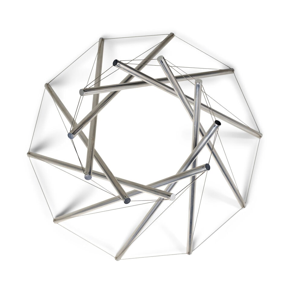 KENNETH SNELSON (1927-2016) V-X 13 x 21 1/2 x 21 1/2 in (33 x 54.6 x 54.6 cm) (Executed 1968-198... - 3