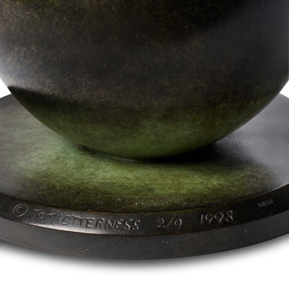 TOM OTTERNESS (B. 1952) Small Taxpayer and Eagle (Head Down) 14 x 9 x 7 1/4 in (35.5 x 22.9 x 1... - 2