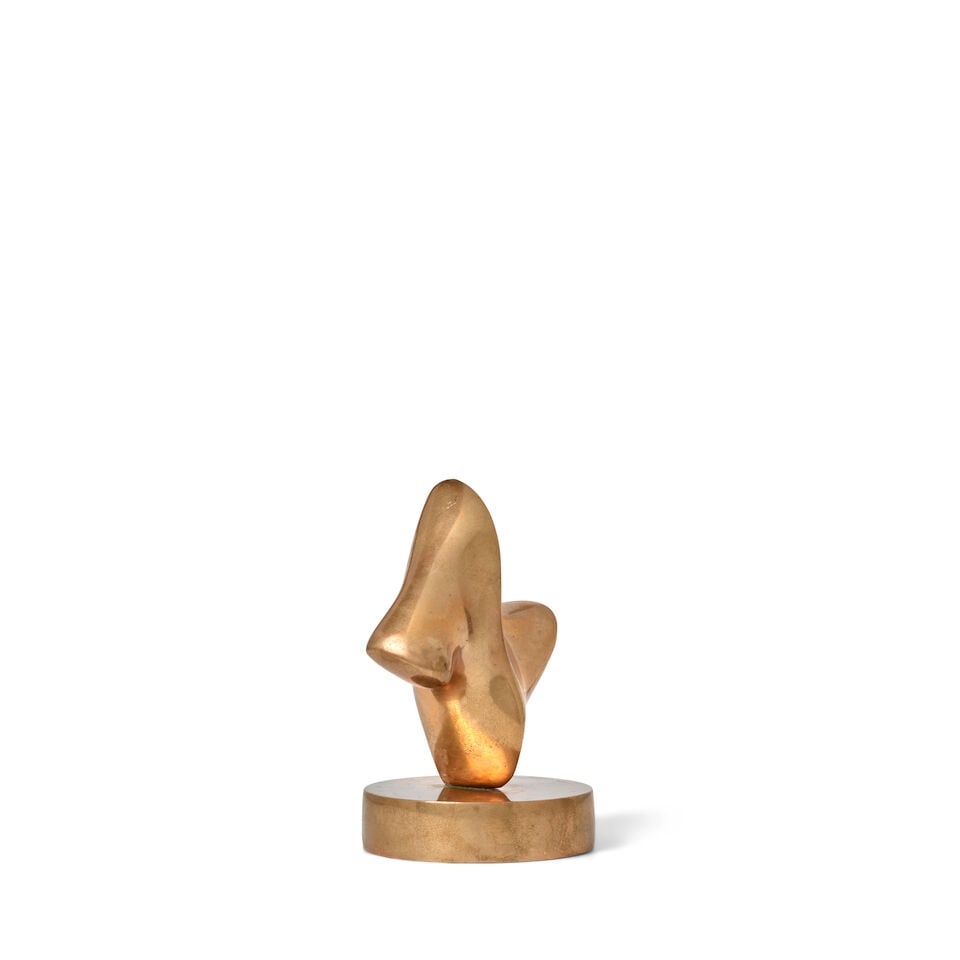 HENRY MOORE (1898-1986) Maquette for Upright Form 3 3/8 x 2 5/8 x 2 1/8 in (8.5 x 7.2 x 5.4 cm) ... - 2