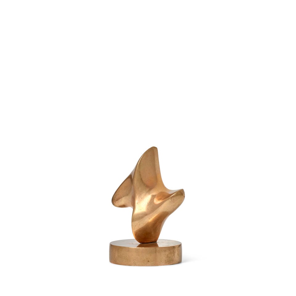 HENRY MOORE (1898-1986) Maquette for Upright Form 3 3/8 x 2 5/8 x 2 1/8 in (8.5 x 7.2 x 5.4 cm) ... - 4