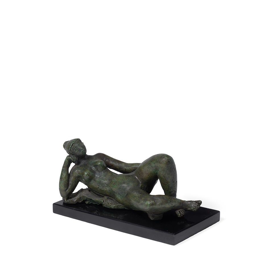 ANTONIUCCI VOLTI (1915-1989) Femme allongée 5 x 11 x 5 in (12.7 x 28 x 12.7 cm) (Conceived ... - 2
