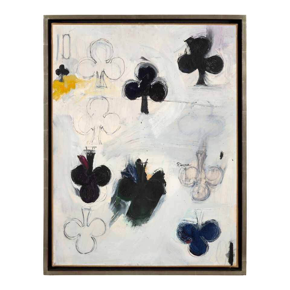 LARRY RIVERS (1923-2002) Ten of Clubs 26 3/8 x 20 in (66.9 x 51 cm) (Executed in 1960) - 2