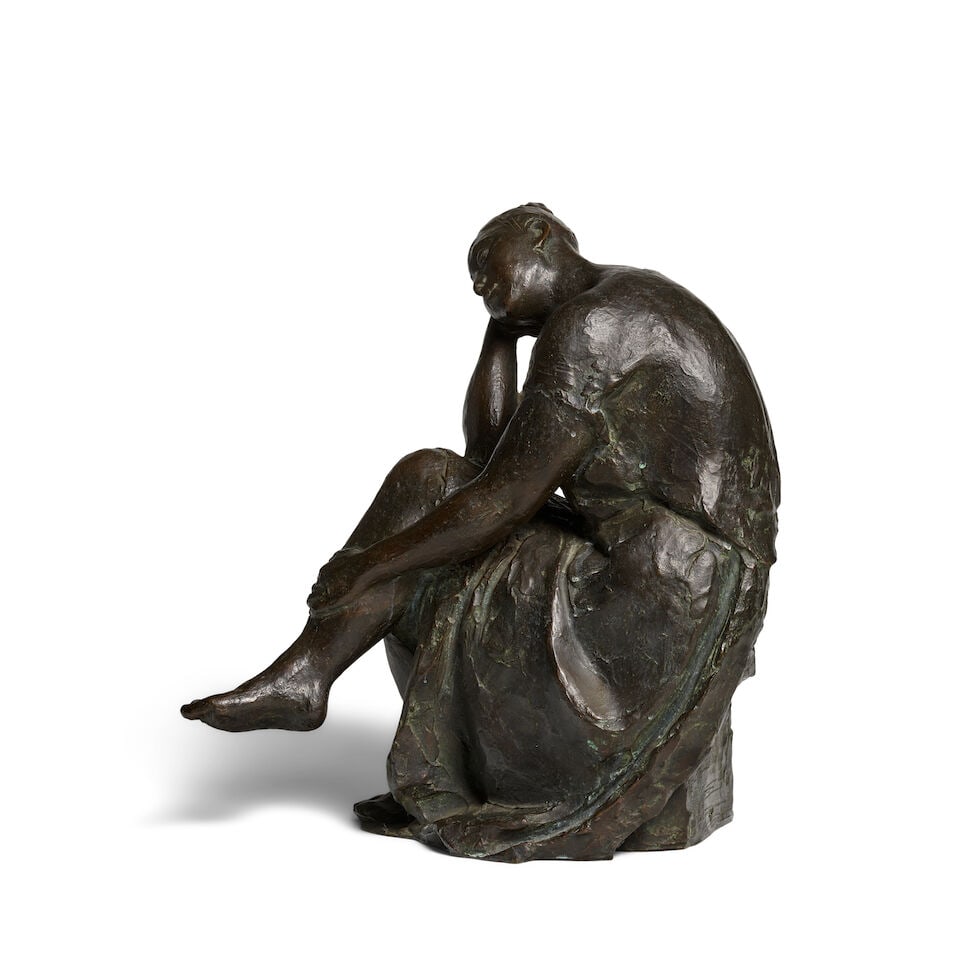 FRANCISCO ZÚÑIGA (1912-1998) Joven descansando 17 1/16 x 8 11/16 x 15 1/16 in (43.3 x ... - 4