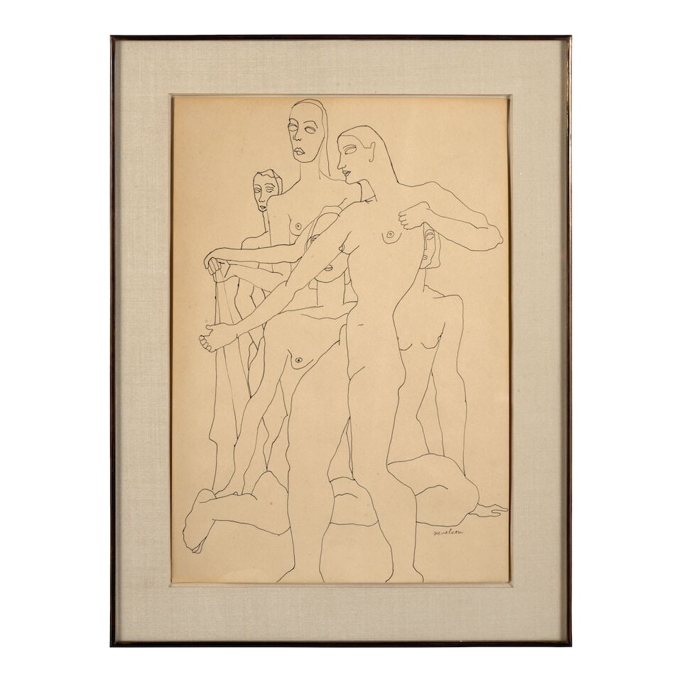 LOUISE NEVELSON (1899-1988) Untitled 16 5/8 x 11 1/2 in (42 x 29.2 cm) (Executed circa 1930) - 2