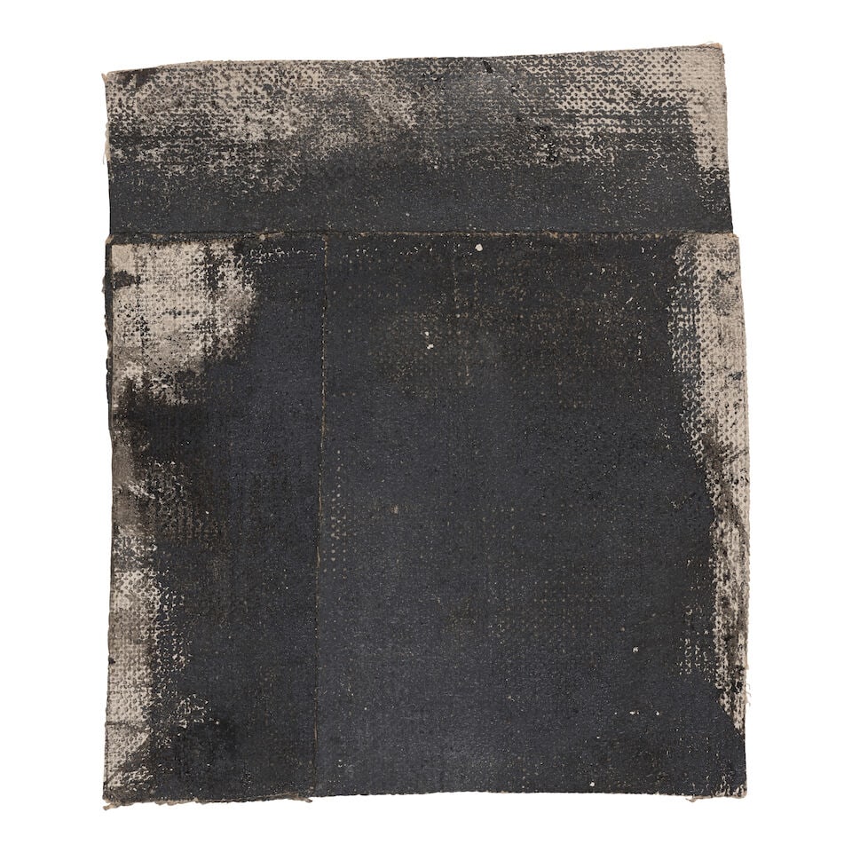 FRANZ KLINE (1910-1962) Untitled 5 1/8 x 4 3/8 in (13 x 11.1 cm) (Executed in 1957): FRANZ KLINE (1910-1962) Untitled oil on collaged linen 5 1/8 x 4 3/8 in (13 x 11.1 cm) Executed in 1957 Footnotes: Provenance OK Harris Gallery, New York. Allan Stone Gallery, New York. Private
