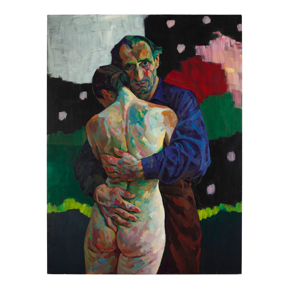 XENIA HAUSNER (B. 1951) Death Maiden 78 3/4 x 59 in (200 x 149.8 cm.) (Painted in 1999): XENIA HAUSNER (B. 1951) Death Maiden acrylic on fiberboard 78 3/4 x 59 in (200 x 149.8 cm.) Painted in 1999 Footnotes: Provenance The artist's studio. Forum Gallery, New York. Private collection,