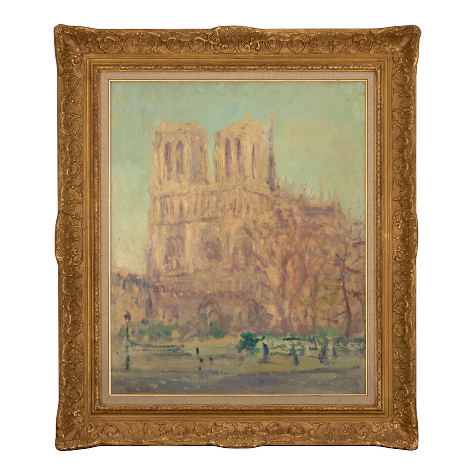 ANDRÉ BARBIER (1883-1970) Notre Dame de Paris 24 x 19 11/16 in (61 x 50 cm) () - 2