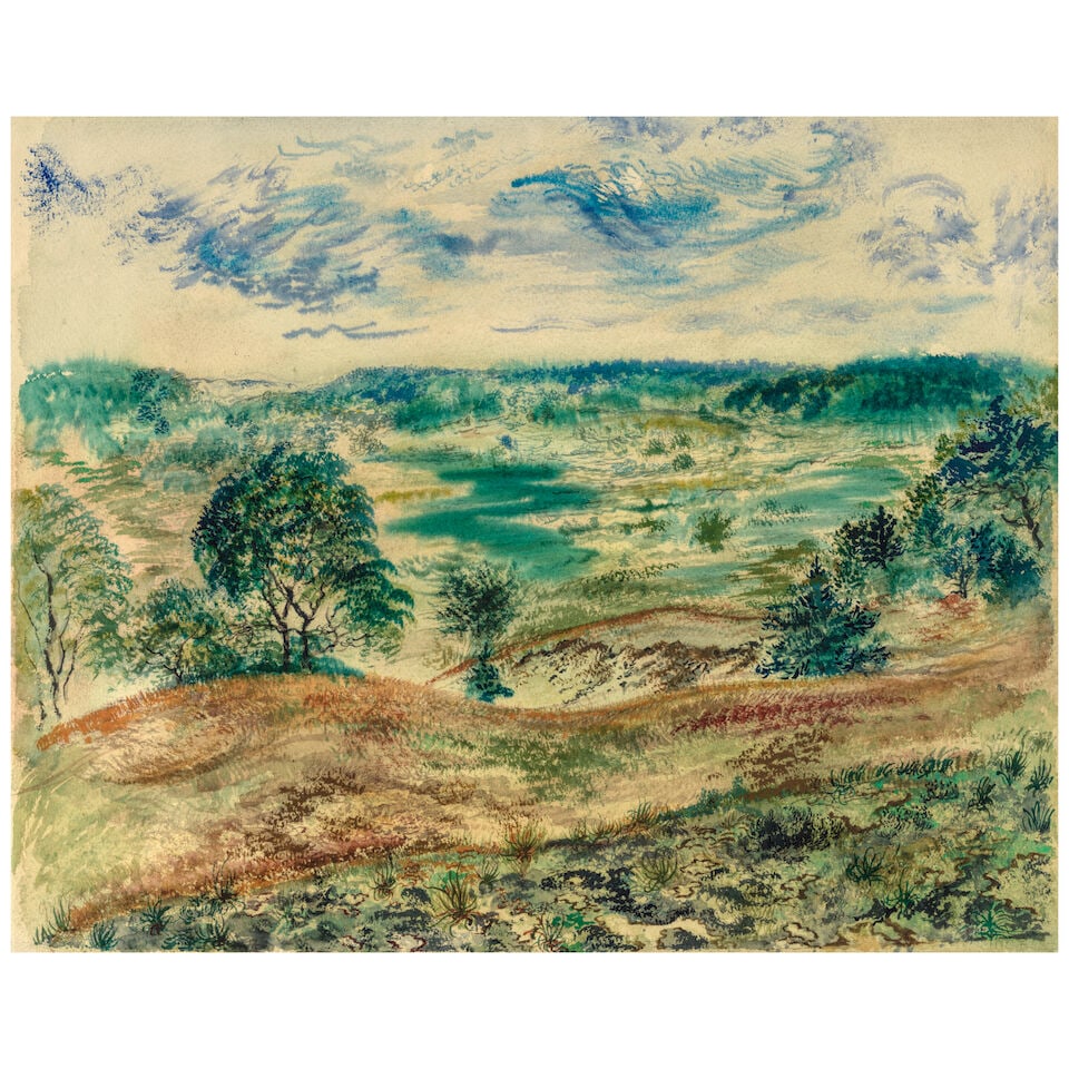 GEORGE GROSZ (1893-1959) Landscape, Cape Cod 15 5/8 x 20 1/16 in (39.8 x 50.9 cm) (Executed in 1... (1 of 1)