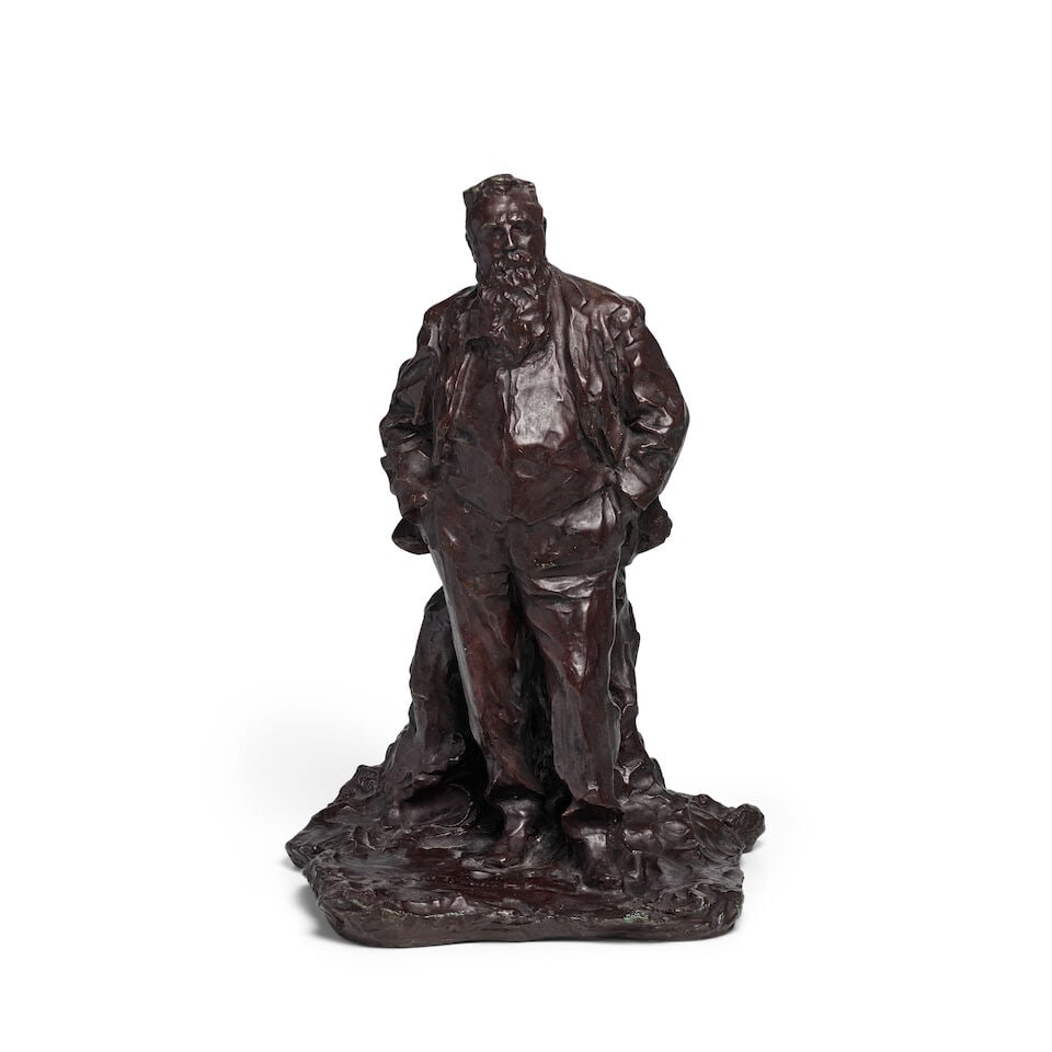PAUL TROUBETZKOY (1866-1938) Auguste Rodin 20 x 13 3/4 X 14 3/8 in (50.8 x 34.9 x 36.4 cm) (Conc...: PAUL TROUBETZKOY (1866-1938) Auguste Rodin signed 'Paul Troubetzkoy' (on the top of the base) bronze with brown patina 20 x 13 3/4 X 14 3/8 in (50.8 x 34.9 x 36.4 cm) Conceived circa 1905-1906 Footnot