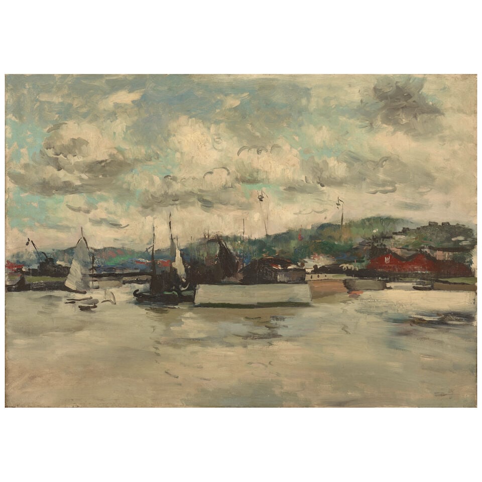 PAUL-ÉLIE GERNEZ (1888-1948) Le port de Honfleur 18 1/8 x 25 1/2 in (46 x 64.8 cm) (): PAUL-ÉLIE GERNEZ (1888-1948) Le port de Honfleur oil on canvas 18 1/8 x 25 1/2 in (46 x 64.8 cm) Footnotes: The authenticity of this work has been confirmed by Anne Gernez-Le