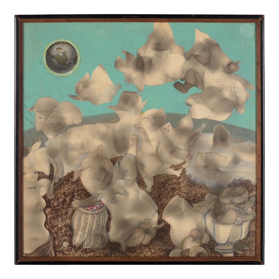 JULIA THECLA (1896-1973) Children's Halloween 14 5/8 x 14 5/8 in (37.1 x 37.1 cm) (Executed in 1... - 2