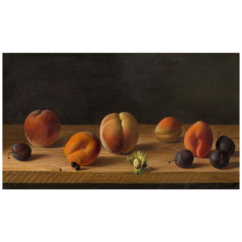 FERNAND RENARD (1912-1988) Nature morte aux fruits 10 5/8 x 18 1/16 in (27 x 45.9 cm) (): FERNAND RENARD (1912-1988) Nature morte aux fruits signed 'Renard' (lower right) oil on canvas 10 5/8 x 18 1/16 in (27 x 45.9 cm) Footnotes: Provenance Private collection, Pennsylvania. For further