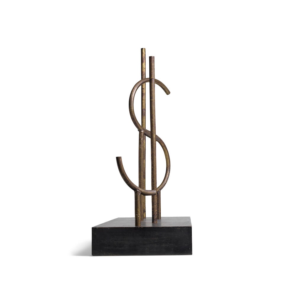 IVÁN CAPOTE (B. 1973) Point of View 28 x 10 5/8 x 33 7/8 in (71 x 27 x 86 cm) (Executed in ...: IVÁN CAPOTE (B. 1973) Point of View bronze on steel base 28 x 10 5/8 x 33 7/8 in (71 x 27 x 86 cm) Executed in 2011 Footnotes: Provenance Galería Habana, Havana. Acquired from the above by