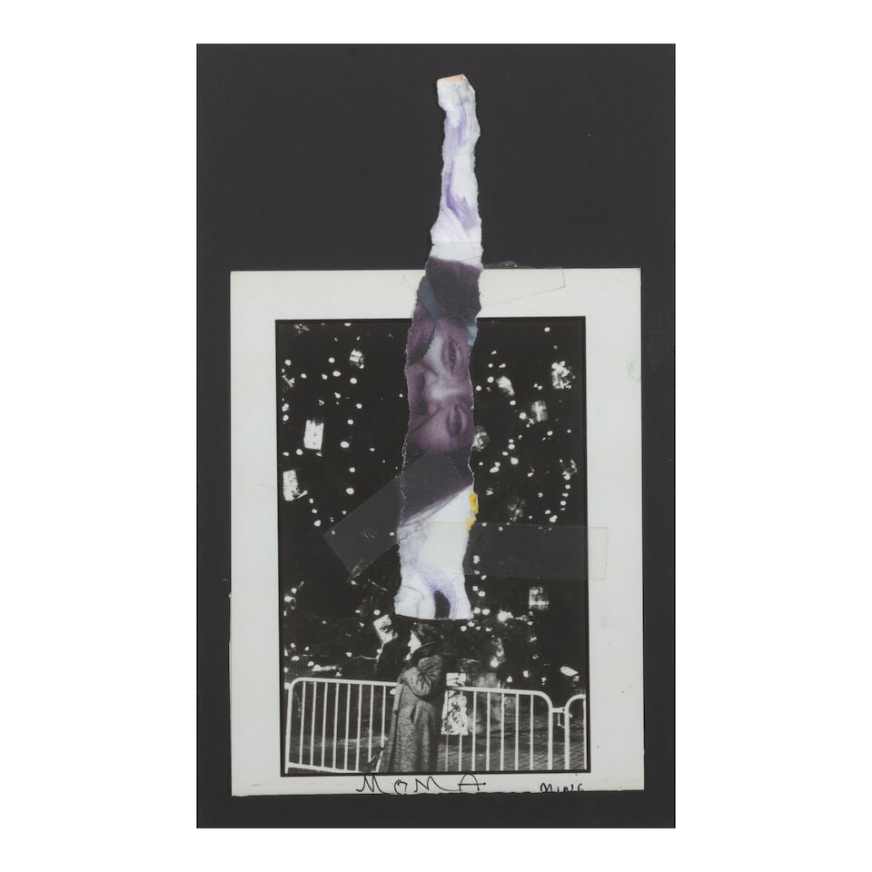 MING SMITH (B. 1947) MOMA 7 x 4 in (17.6 x 10.1 cm) (): MING SMITH (B. 1947) MOMA signed and inscribed 'MOMA Ming' (lower edge) gelatin silver print and paper collage on paper board 7 x 4 in (17.6 x 10.1 cm) Footnotes: Provenance Acquired directly from