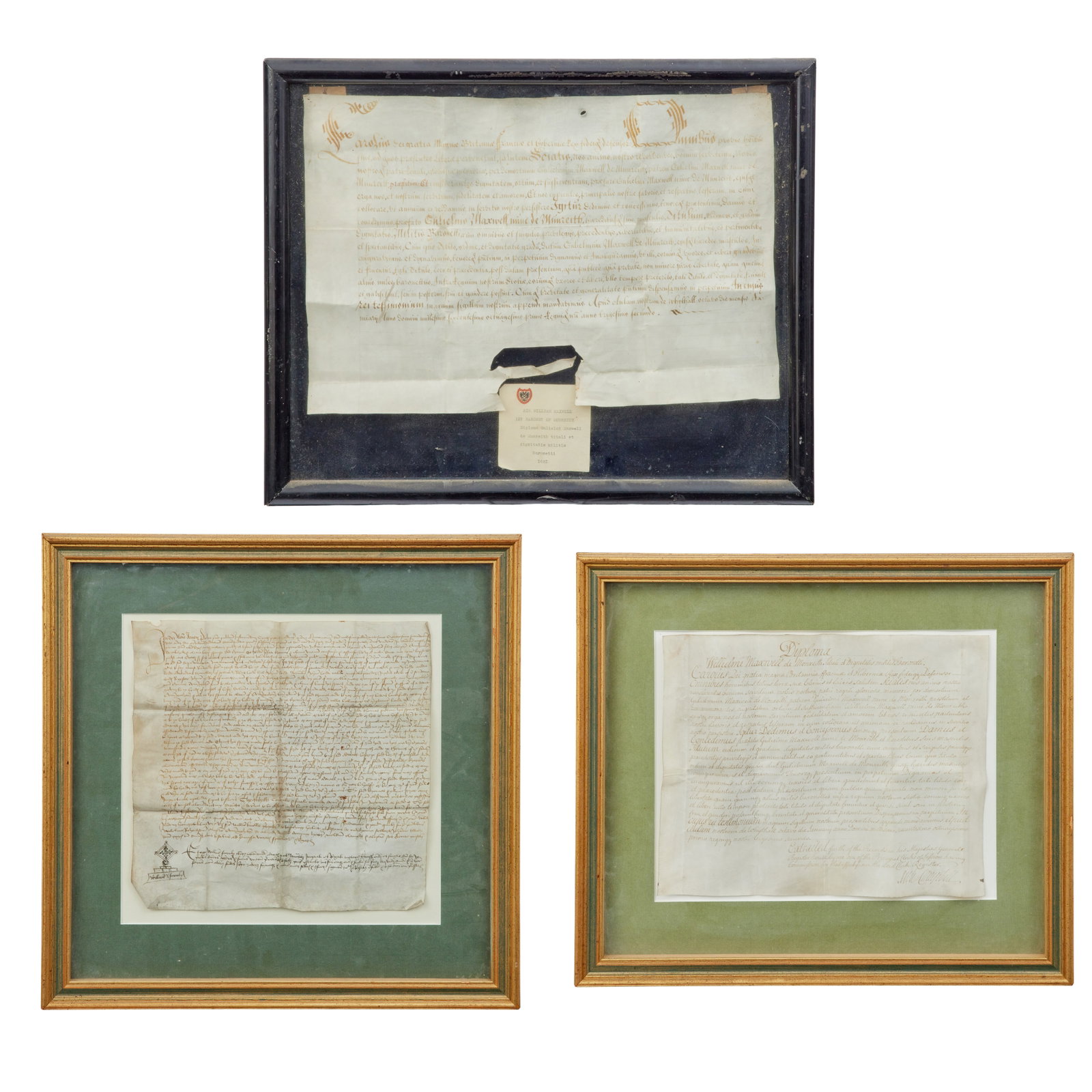 MANUSCRIPTS - MAXWELL OF MONREITH Three documents relating to the Maxwell family of Monreith and... (1 of 1)