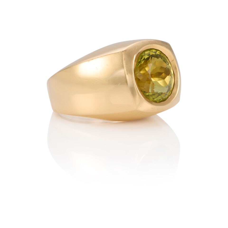 14K YELLOW GOLD AND TOURMALINE RING - 2