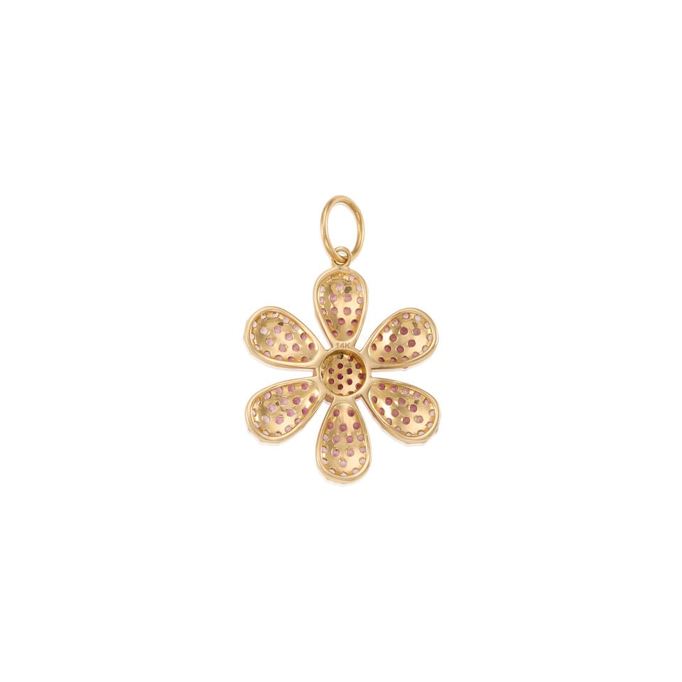 14K YELLOW GOLD AND SAPPHIRE PENDANT - 2
