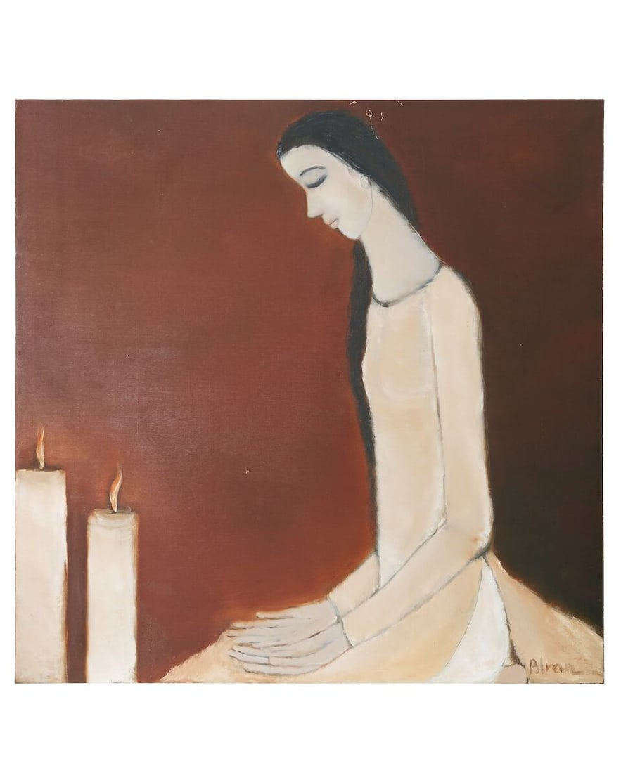 BOI TRAN (b. 1957) Girl with Candles (1 of 2)