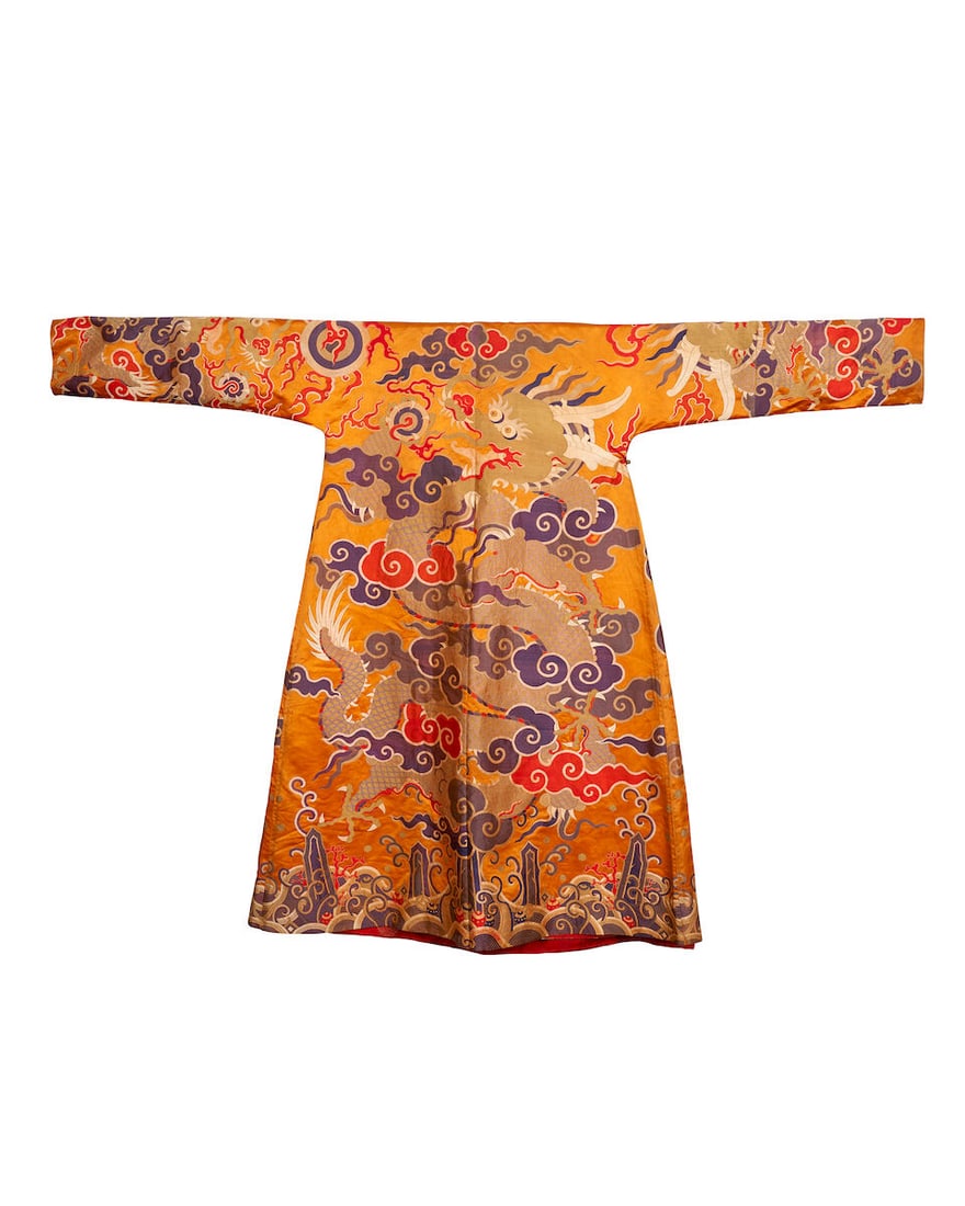 A GOLDEN YELLOW GROUND 'DRAGON' CHUBA Late 19th/ early 20th century - 2