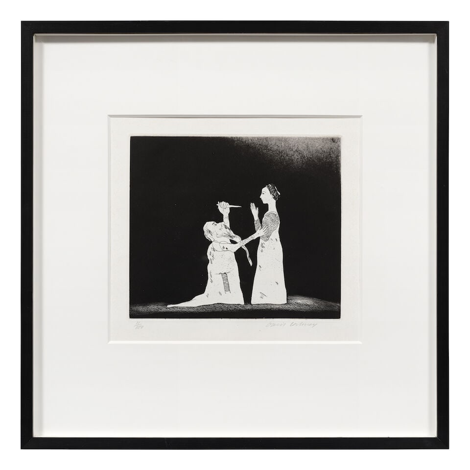 David Hockney R.A. (British, 1937-2026) Old Rinkrank Threatens the Princess, from Illustrations ... - 2