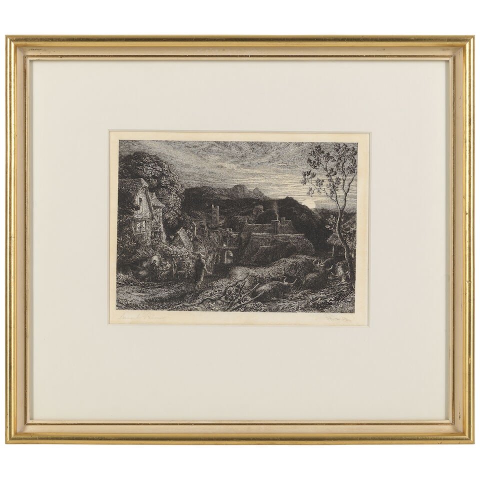 Samuel Palmer (British, 1805-1881) The Bellman Etching, 1879, Lister's fifth state of six, with ... - 2