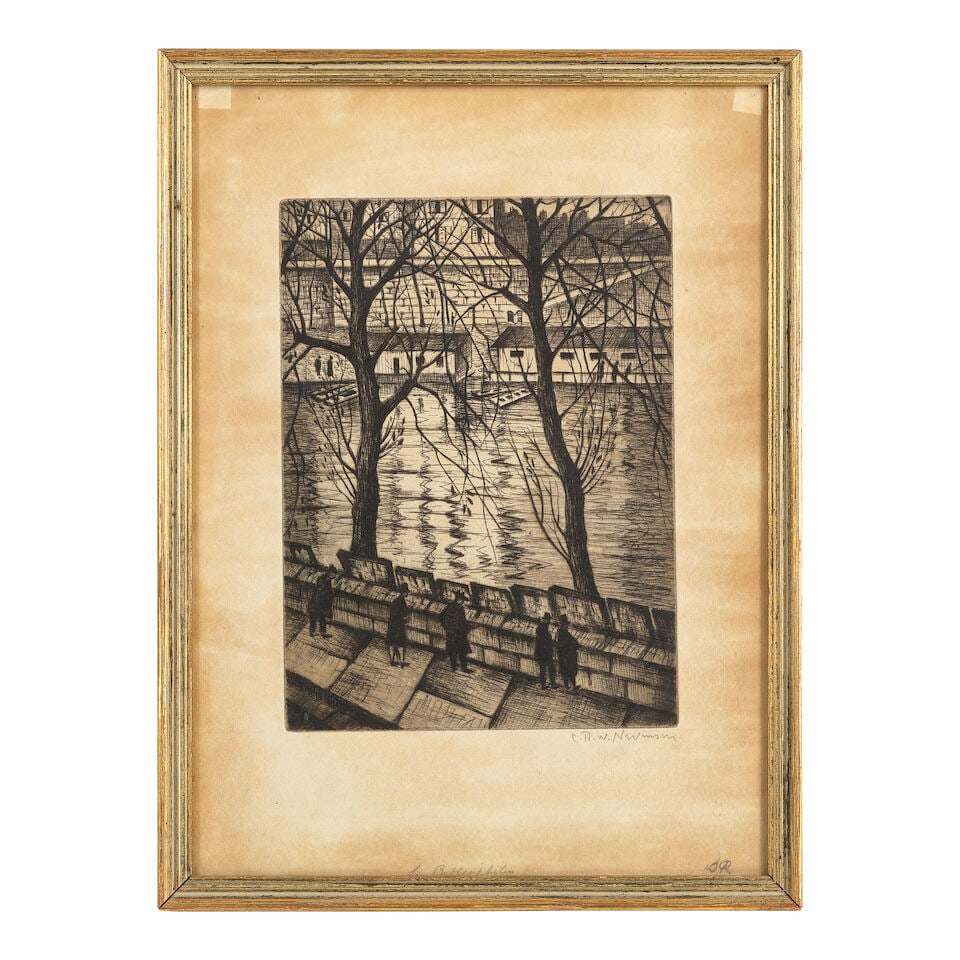 Christopher Richard Wynne Nevinson A.R.A. (British, 1889-1946) Les Bibliophiles Etching, 1931, o... - 2