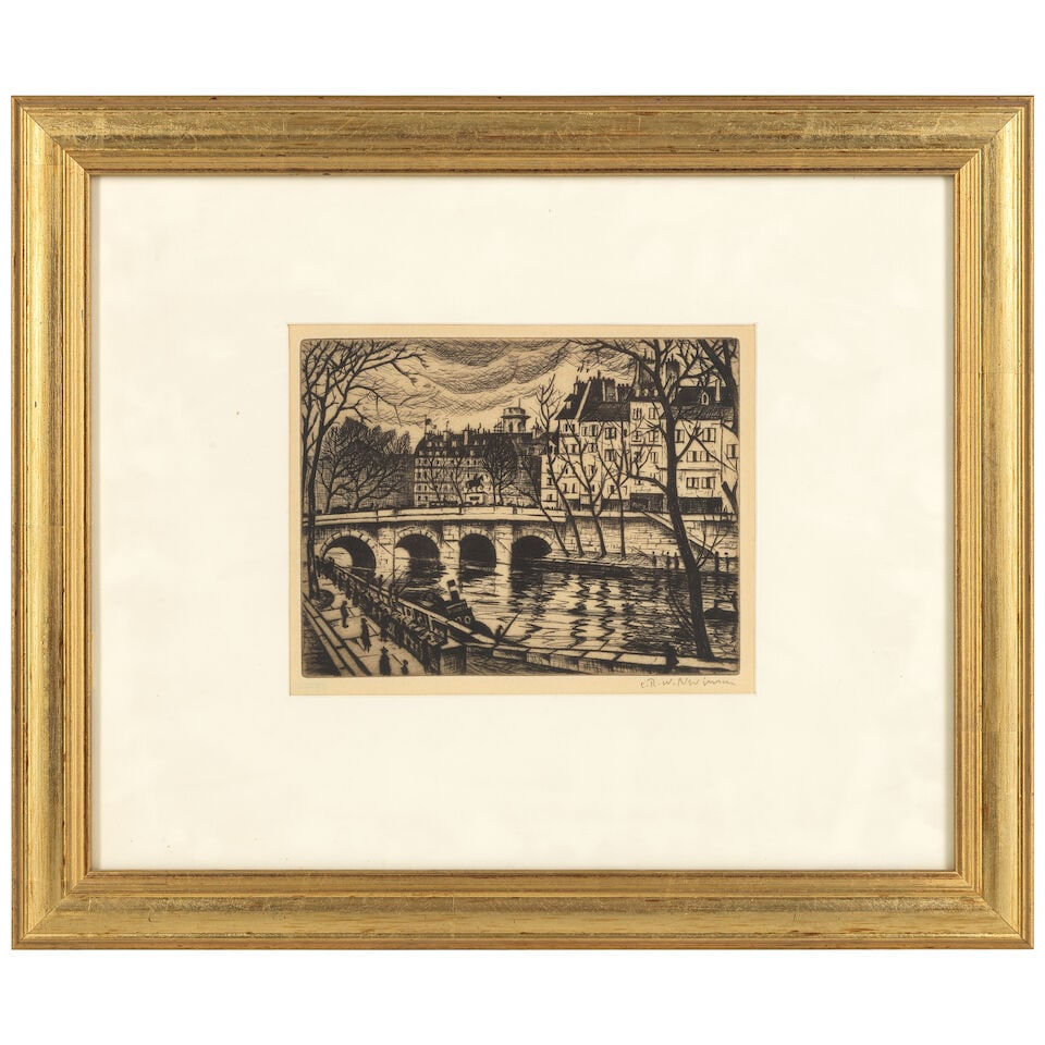 Christopher Richard Wynne Nevinson A.R.A. (British, 1889-1946) Henri Quatre, Les Quais de Paris ... - 2
