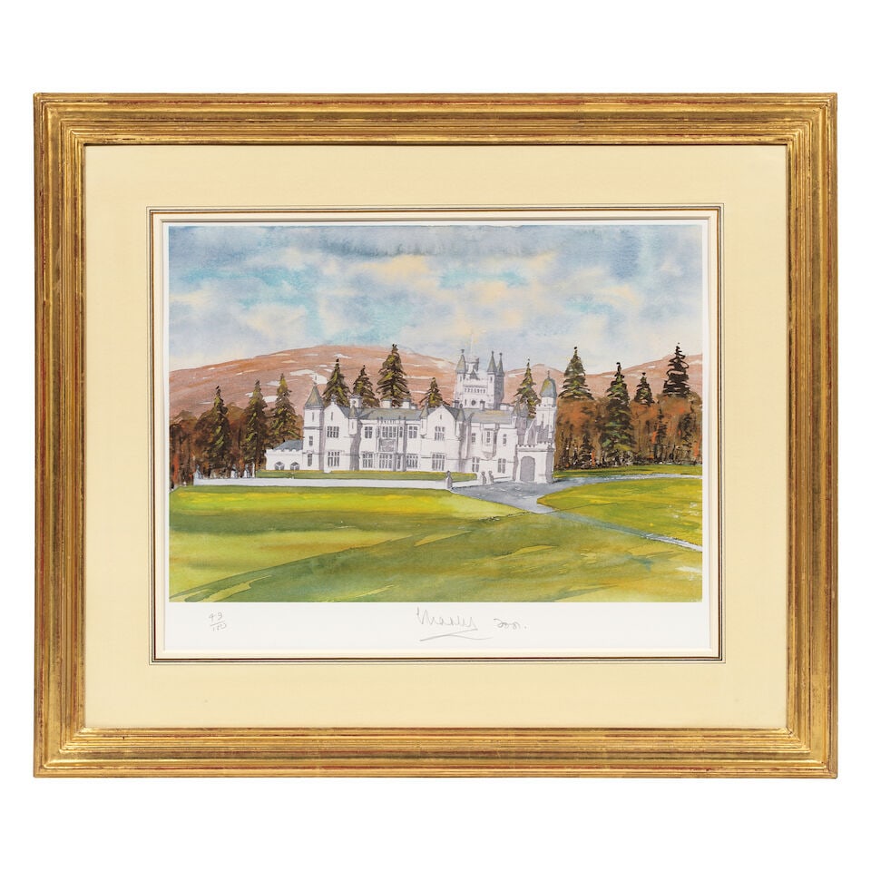 HM King Charles III (British, born 1948) Balmoral Castle Lithograph in colours, 2001, on wove pa... - 4
