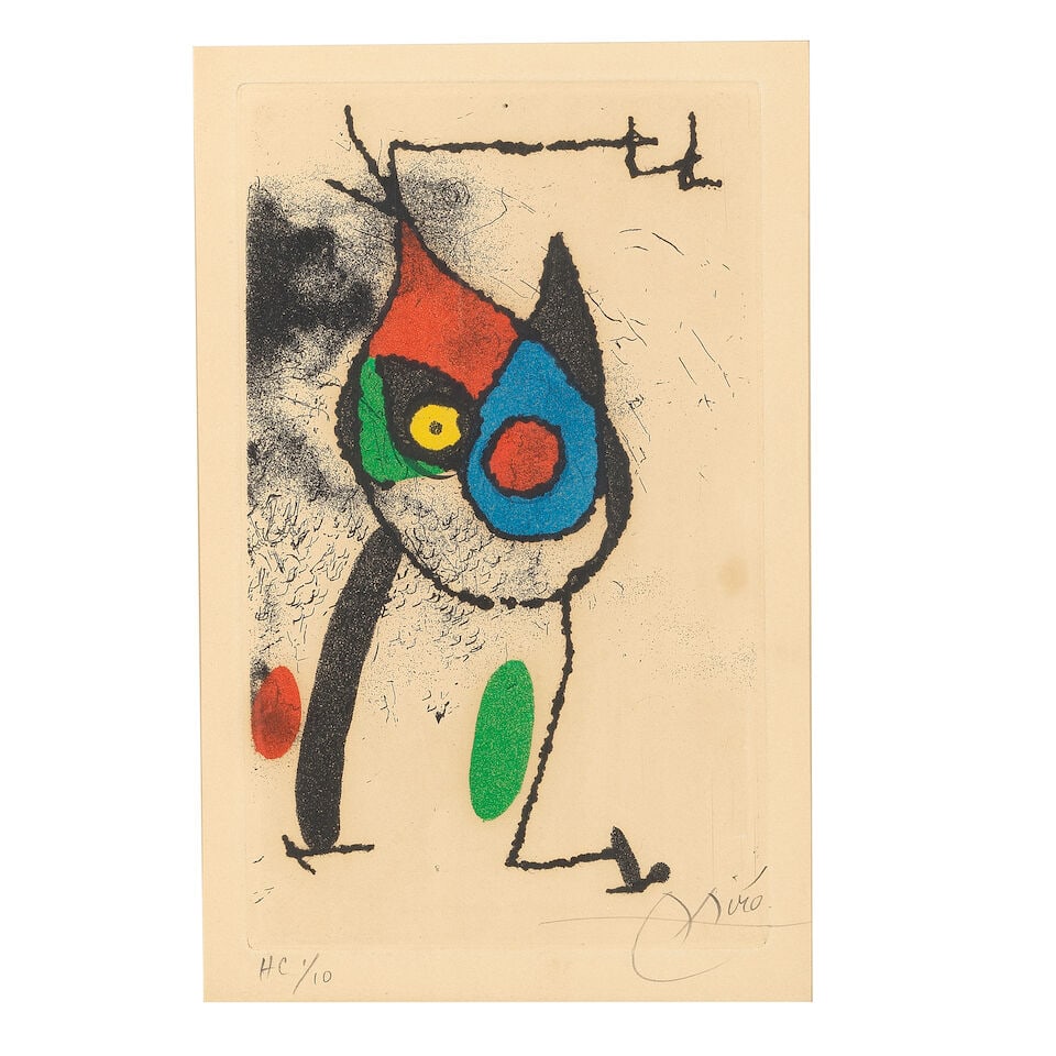 Joan Miró (Spanish, 1893-1983) Les Images Etching and aquatint in colours, 1972, on wove pa... (1 of 2)