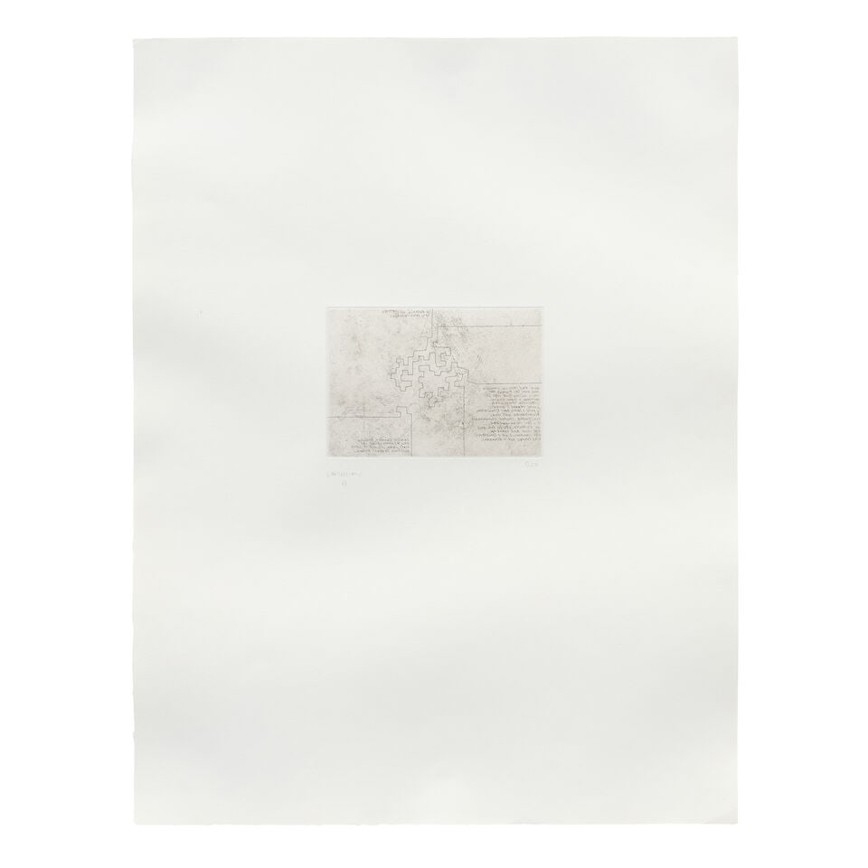Eduardo Chillida (Spanish, 1924-2002) Homenaje a Rosalía de Castro Etching, 1980, on chine ... (1 of 2)